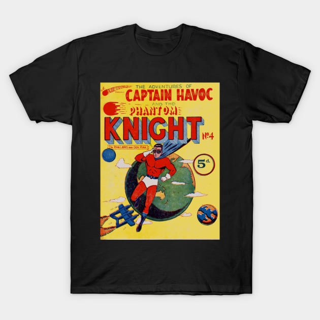 Captain Havoc Superhero Comic Cover T-Shirt by Weirdette